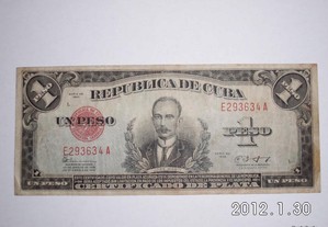 1 peso de Cuba 1943
