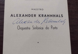 Alexander Ktannhals no Teatro São João Porto 1957 Programa