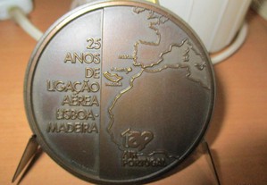 Medalha da Tap Ligação Aérea Lisboa Madeira Oferta Do Envio