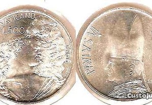 Vaticano - 500 Lire 1966 - soberba prata