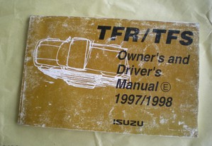 Manual do condutor Isuzu TFR TFS carrinha 1997 98
