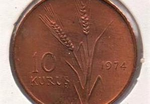 Turquia - 10 Kurus 1974 - soberba