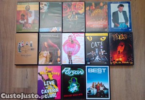 Dvd`s originais de concertos.