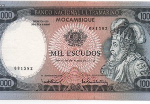 Moçambique -Nota de 1000 Escudos de 16/5/1972-nova