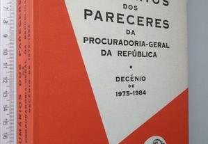 Sumários dos Pareceres da Procuradoria-Geral da República (Decénio de 1975-1984) - Francisco Maria Dias