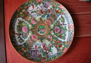 Prato em porcelana China Mandarim Antigo