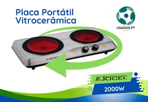 Placa Vitrocerâmica Portátil 2 discos Jocel