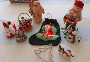Varias peças decoração natal