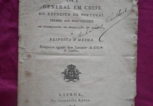 Proclamação o General aos Portugueses, sublevação do Algarve 1808