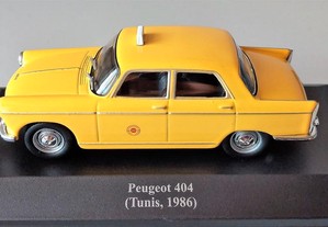 * Miniatura 1:43 Colecção "Táxis do Mundo" Peugeot 404 (1986) Tunis 2ª Série 