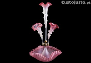 Centro de mesa com floreira em vidro