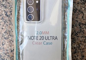 Capa de silicone transparente reforçada para Samsung Galaxy Note 20 Ultra