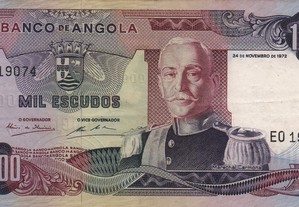 Angola - Nota 1000 Escudos 24/11/1972 - mbc+