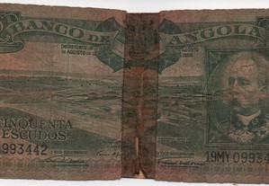 Angola - Nota 50 Escudos 15/08/1956 - bc 