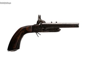 Pistola Ibérica de dois canos justapostos: Sistema "Lefaucheux"