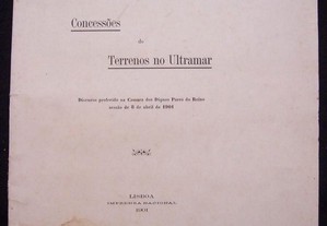 Concessões de Terrenos no Ultramar - Conde de Valenças - 1901