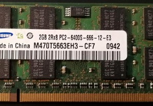 Memória Samsung 2GB ddr2 SODIMM