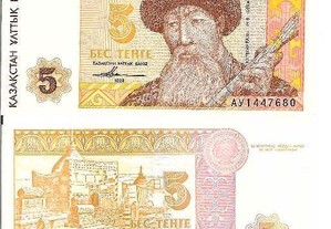 Cazaquistão - Nota de 5 Tenge 1993 - nova