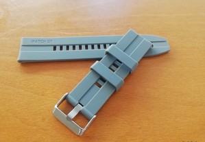 Bracelete em silicone 22mm (Nova) Cinzenta clara