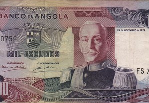 Angola - Nota 1000 Escudos 24/11/1972 - mbc 