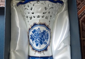 Vaso decorativo porcelana fina - novo com caixa