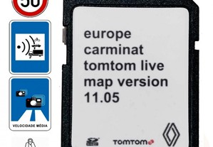 RENAULT Cartão SD GPS TomTom LIVE Carminat Mapa + Radares V11.05 2024