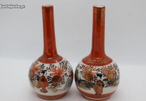 Par de Piveteiros Porcelana Oriental Séc XIX Meiji