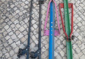 suportes de tejadilho mais dois para bicicletas