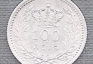 Moeda 100 Reis 1910 Prata