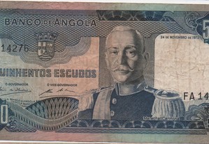Angola - Nota 500 Escudos 24-11-1972 - mbc