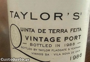 Vinho PortoTaylor s Quinta de Terra Feita Vintage Port (colheita de 1986
