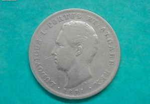 111 - Luís I: 500 réis 1871 prata, por 13,00
