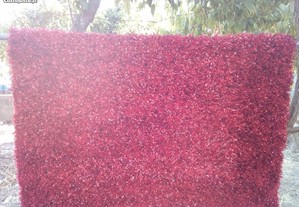 tapete carpete vermelho grande c/pelo de seda achegan