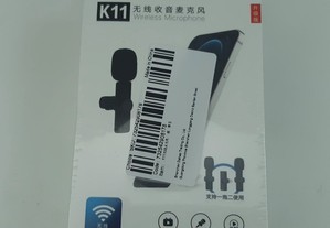 Microfone Novo Omnidireccional s/ Fios Lapela Wireless p/ iPhone iPad