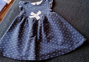 Vestido Zyppy Baby Colection - 6-9 meses - 100% algodão . Como novo