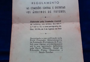 Regulamento dos Árbitros de Futebol 1943 raro