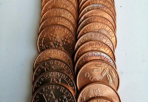 Lote com 29 moedas de 1 escudo de bronze