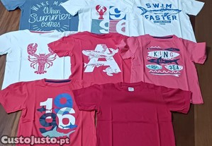 Conjunto de 11 t-shirts para criana -7/8 anos