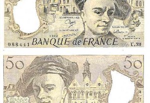 França - Nota de 50 Francs 1988 - nova