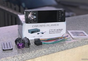 Auto-Rádio Mp5 1Din Universal Full-HD/Bluetooth/Microfone incorporado/Kit mãos livres/60x4w NOVO