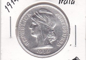 Moeda de $50 centavos de 1914 em prata