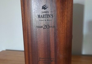 Garrafa Vazia c/Caixa de Madeira - Whisky James Martin's 20 Years Old - 70 cl