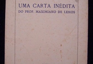 Uma Carta Inédita do Prof. Maximiano de Lemos - Dr. Augusto D´Esaguy - 1955