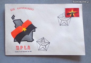 Raro envelope XIX Aniversário - MPLA Primeiro dia