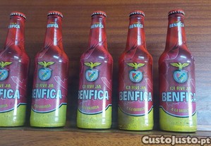 Garrafas cerveja benfica