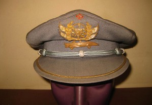Chapéu barrete boné militar capitão condutor cinza