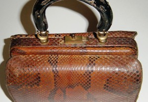 Moda Vintage:Carteira de senhora, clássica em pele genuina cobra piton