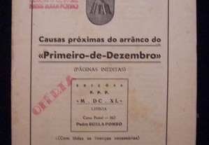 Causas próximas do arrânco do Primeiro-de-Dezembro - Ruela Pombo, 1940