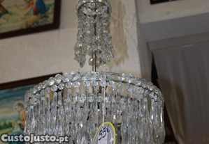 Lustre de Teto com Pingentes em Cristal