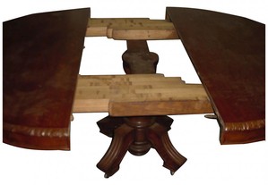Conj. Mesa e seis cadeiras em carvalho francês - Séc. XIX